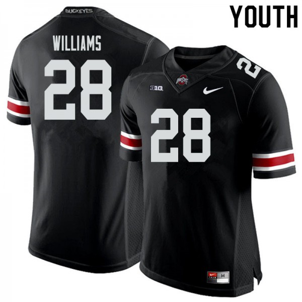 Ohio State Buckeyes #28 Miyan Williams Youth NCAA Jersey Black OSU5689
